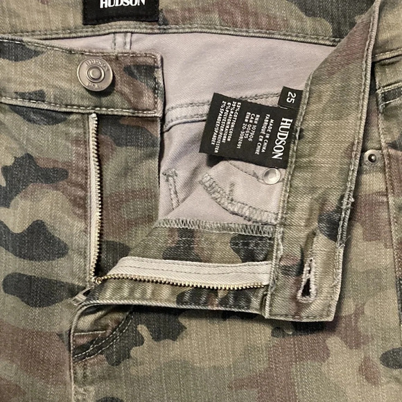 NWOT Hudson Barbara High Waist Super Skinny Jeans Camo 25 - Picture 8 of 16